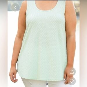 ✨Sleeveless Mint Green‎ Textured Tank Top Casual Comfort Summer Style